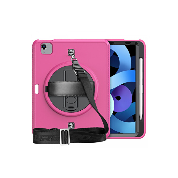 Newface Apple iPad Pro 11 (2020) Kılıf Strap-C Otterbox Tablet Kapak - Pembe