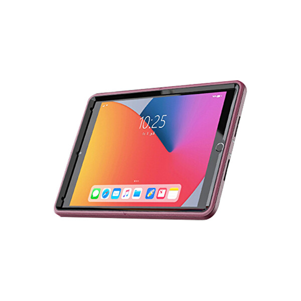 Newface Apple iPad 10.2 (7.Nesil) Kılıf Hand Strap Tablet Kılıfı - Mürdüm