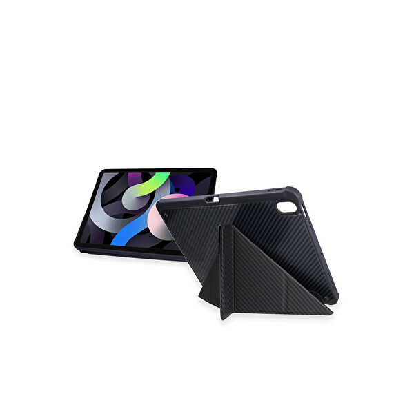 Newface Apple iPad Pro 13 (2024) Kılıf Color Karbon Tablet Kılıfı - Koyu Gri