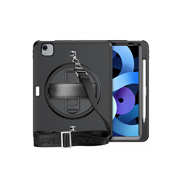 Newface Apple iPad Pro 11 (2020) Kılıf Strap-C Otterbox Tablet Kapak - Siyah