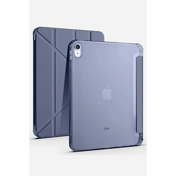Newface Apple iPad 2025 10.9 10.Nesil (A16) Kılıf Kalemlikli Mars Tablet Kılıfı - Lavender