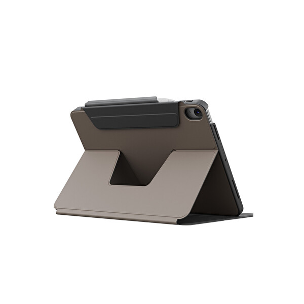 Uniq Apple iPad Air 11 (2024) Rovus Snapmount 360 Derece Dönebilen Manyetik Tablet Kılıf - Gri