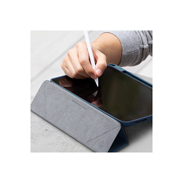 Uniq Apple iPad 2022 10.9 (10.Nesil) Moven Standlı Tablet Kapak - Açık Mavi