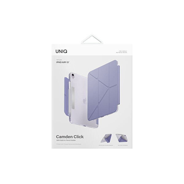 Uniq Apple iPad Air 13 (2024) Camden Katlanabilir Tablet Kapak - Pembe