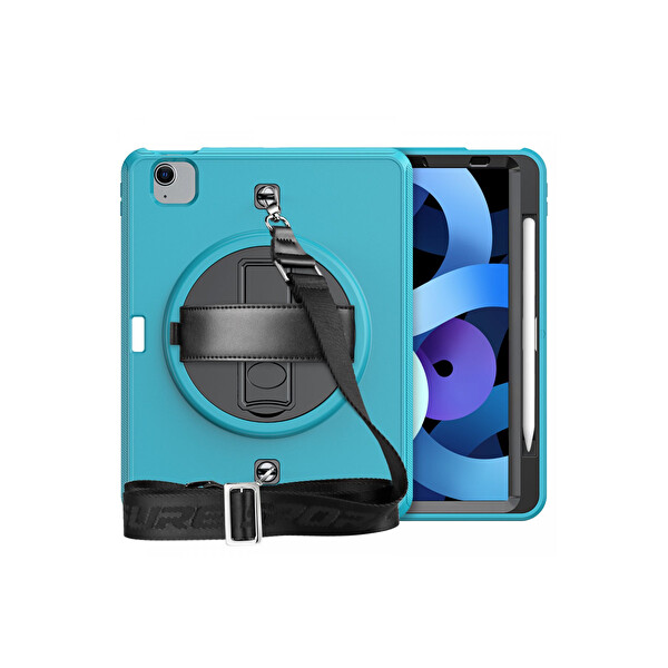 Newface Apple iPad Pro 11 (2020) Kılıf Strap-C Otterbox Tablet Kapak - Mavi