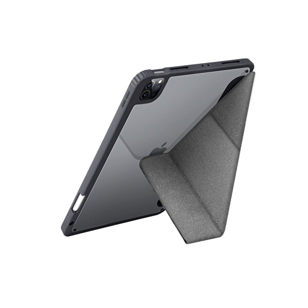 Uniq Apple iPad Pro 12.9 (2022) Moven Standlı Tablet Kapak - Gri