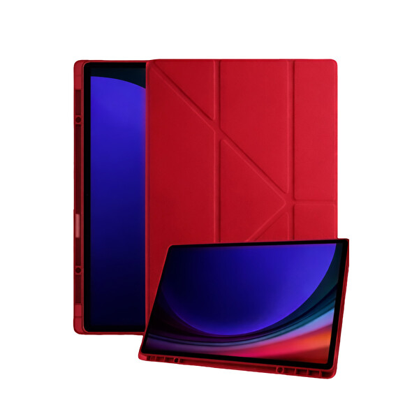 Newface Samsung Galaxy Tab A11 Kalemlikli Mars Tablet Kılıfı - Kırmızı