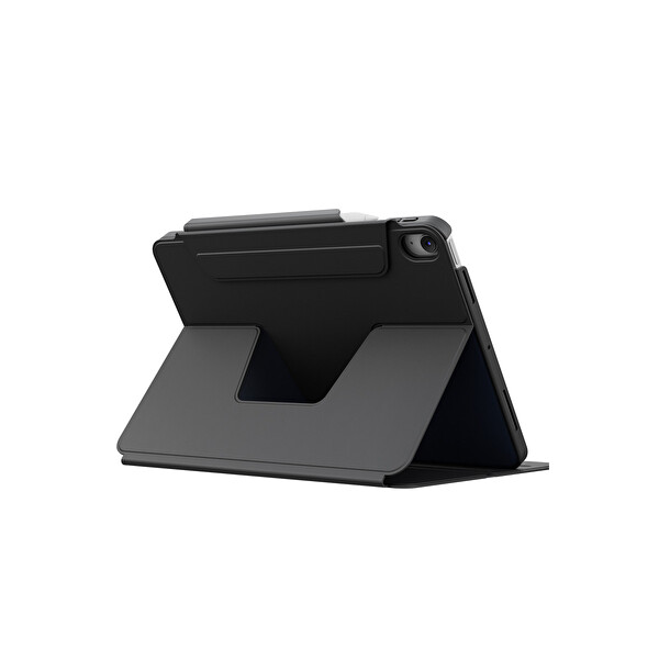Uniq Apple iPad Air 11 (2024) Rovus Snapmount 360 Derece Dönebilen Manyetik Tablet Kılıf - Siyah