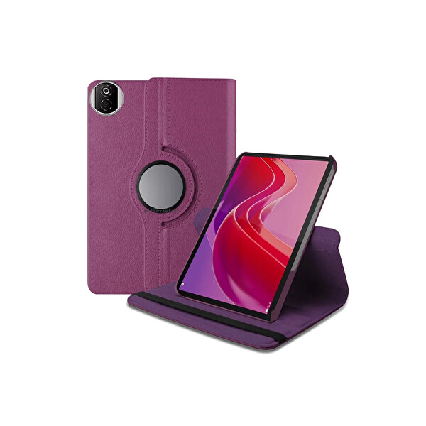 Newface Huawei Honor Pad X7 360 Tablet Deri Kılıf - Mor