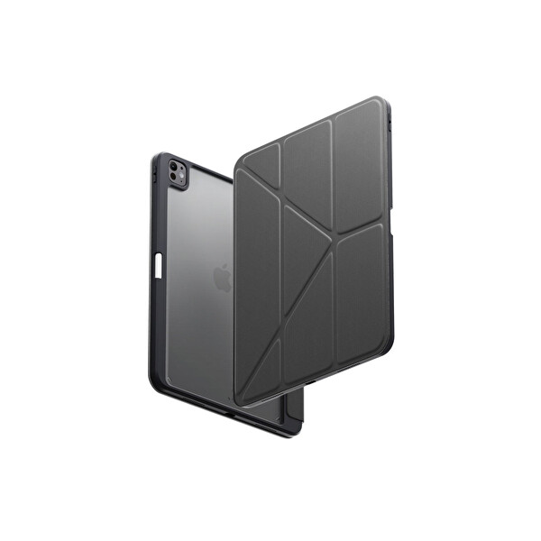 Uniq Apple iPad Pro 13 (2024) Moven Standlı Tablet Kapak - Gri