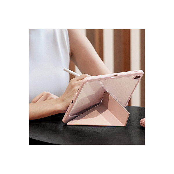 Uniq Apple iPad Pro 13 (2024) Moven Standlı Tablet Kapak - Gri