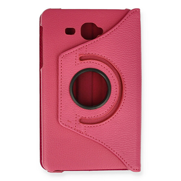 Newface Samsung Galaxy T280 Tab A 7 Kılıf 360 Tablet Deri Kılıf - Pembe