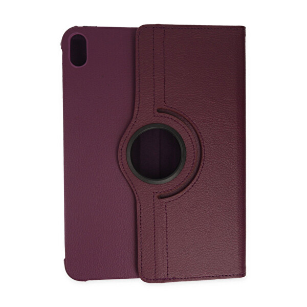Newface Apple iPad 2025 10.9 10.Nesil (A16) Kılıf 360 Tablet Deri Kılıf - Mürdüm