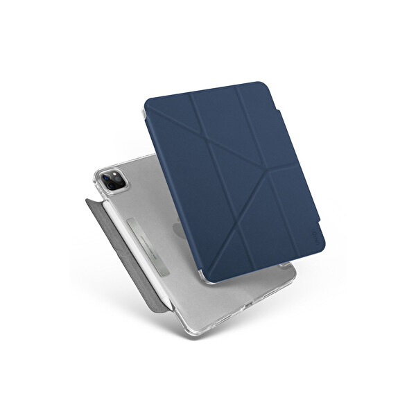Uniq Apple iPad Pro 11 (2022) Camden Katlanabilir Tablet Kapak - Mavi