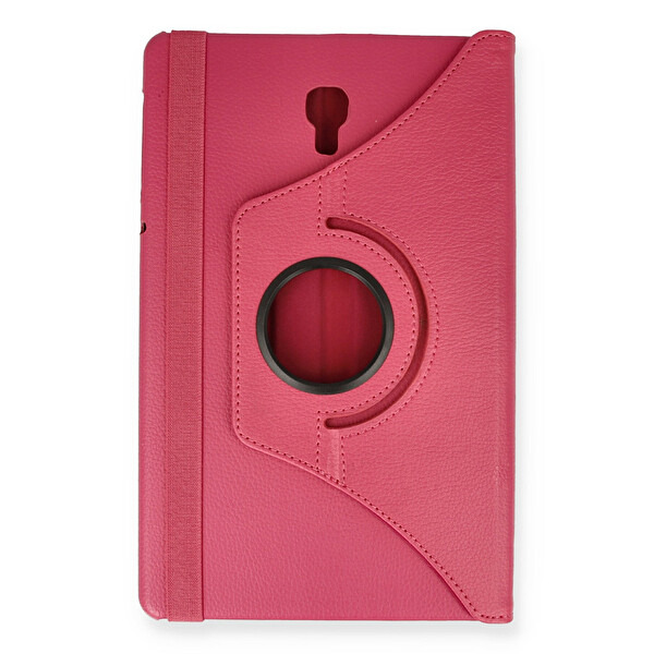 Newface Samsung Galaxy T590 Tab A 10.5 Kılıf 360 Tablet Deri Kılıf - Pembe