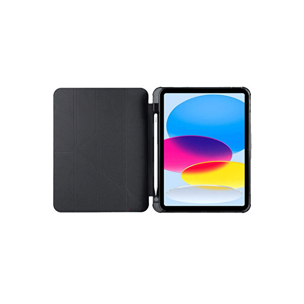 Newface Apple iPad 2025 10.9 10.Nesil (A16) Kılıf Kalemlikli Mars Tablet Kılıfı - Siyah