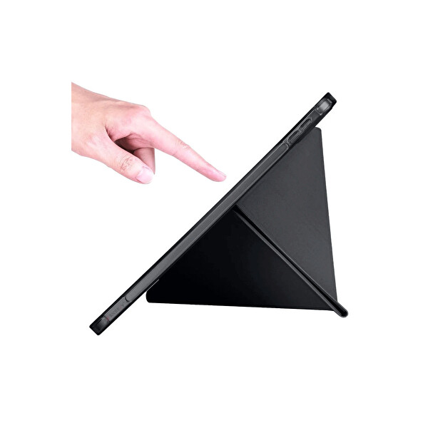 Newface Apple iPad 2025 10.9 10.Nesil (A16) Kılıf Kalemlikli Mars Tablet Kılıfı - Siyah