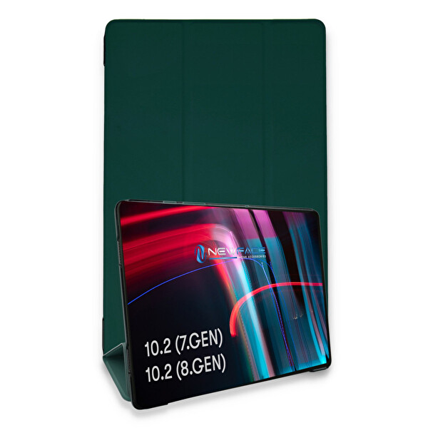 Newface Apple iPad 10.2 (7.Nesil) Kılıf Tablet Smart Kılıf - Koyu Yeşil