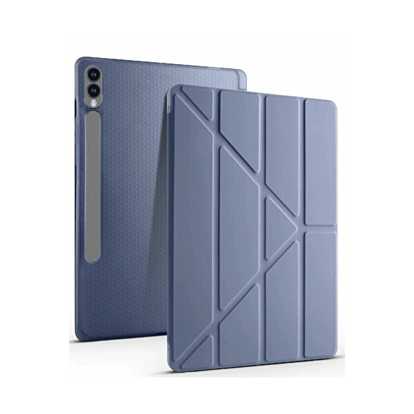Newface Samsung Galaxy X510 Tab S9 FE 11 Kılıf Kalemlikli Mars Tablet Kılıfı - Lavender