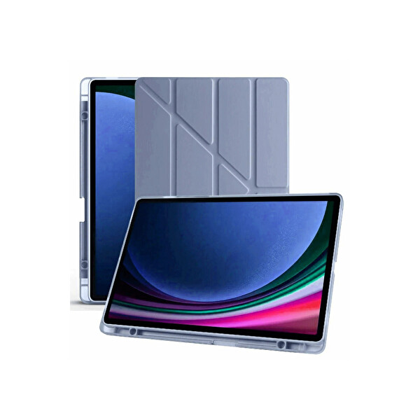 Newface Samsung Galaxy X510 Tab S9 FE 11 Kılıf Kalemlikli Mars Tablet Kılıfı - Lavender