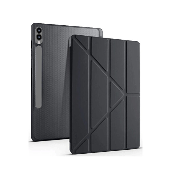 Newface Samsung Galaxy X510 Tab S9 FE 11 Kılıf Kalemlikli Mars Tablet Kılıfı - Siyah