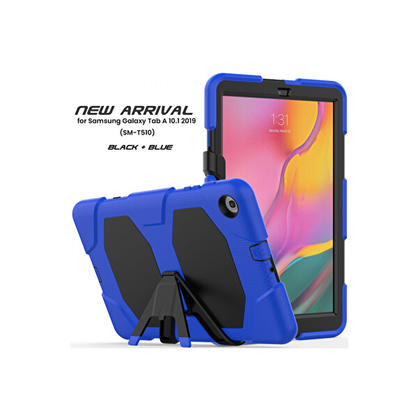 Newface Samsung Galaxy T510 Tab A 10.1 Kılıf Griffin Tablet Kapak - Mavi