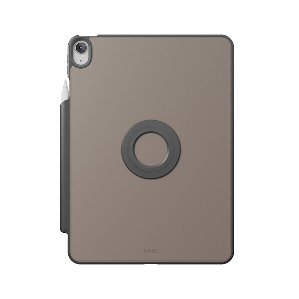 Uniq Apple iPad 2025 10.9 (10.Nesil) Rovus Snapmount 360 Derece Dönebilen Manyetik Tablet Kılıf - Gri