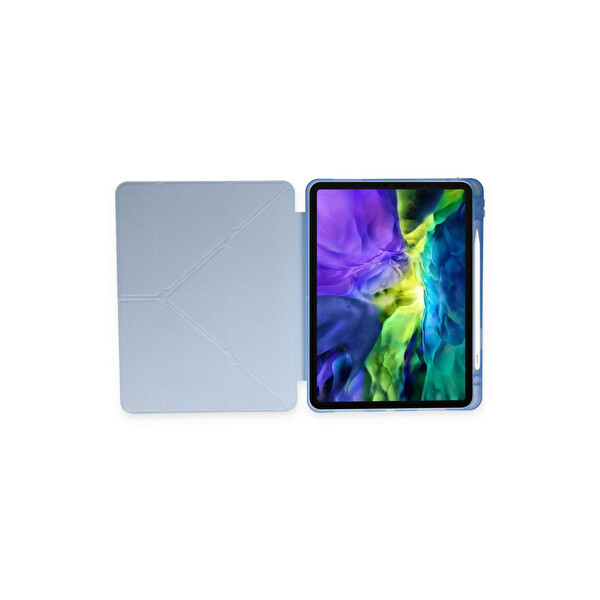 Newface Apple iPad Pro 11 (2018) Kılıf Kalemlikli Mars Tablet Kılıfı - Mavi