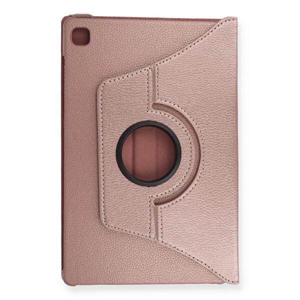 Newface Samsung Galaxy T500 Tab A7 10.4 Kılıf 360 Tablet Deri Kılıf - Rose Gold