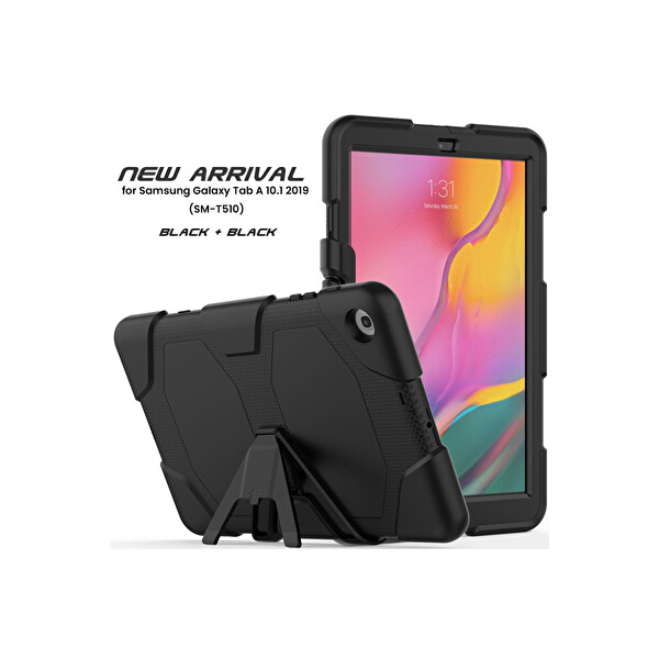 Newface Samsung Galaxy T510 Tab A 10.1 Kılıf Griffin Tablet Kapak - Siyah