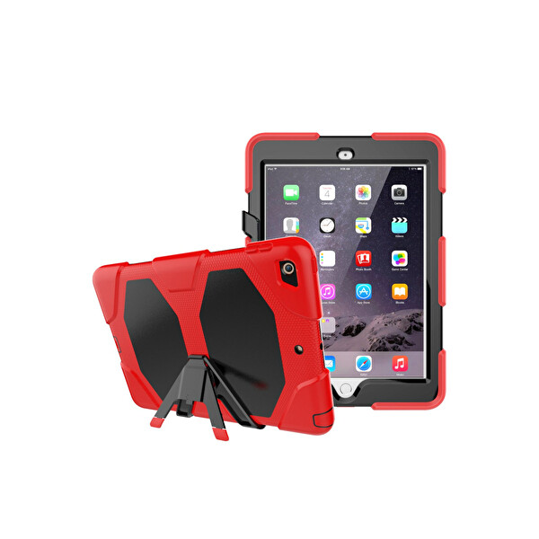 Newface Apple iPad 5 Air 9.7 Kılıf Griffin Tablet Kapak - Kırmızı