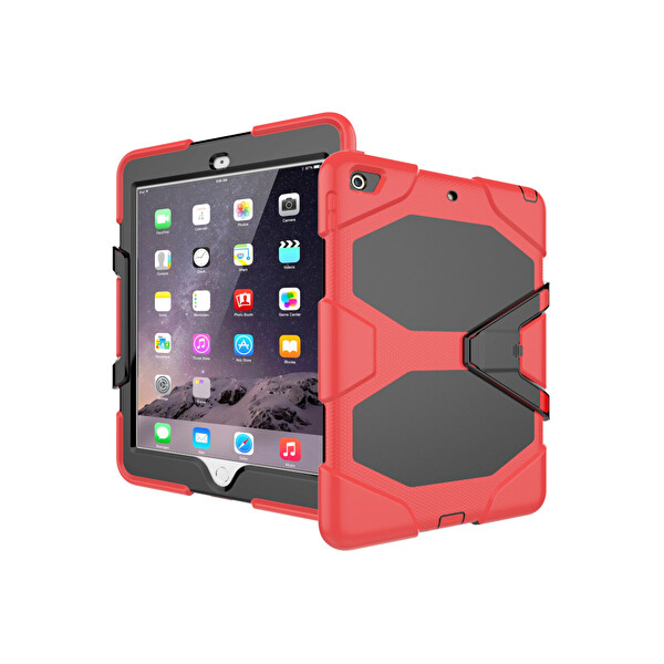 Newface Apple iPad 5 Air 9.7 Kılıf Griffin Tablet Kapak - Kırmızı
