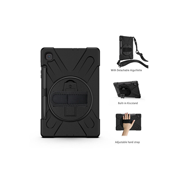 Newface Samsung Galaxy P610 Tab S6 Lite 10.4 Kılıf Amazing Tablet Kapak - Siyah