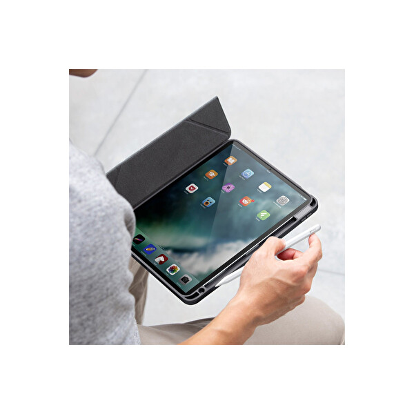 Uniq Apple iPad Air 13 (2024) Moven Standlı Tablet Kapak - Pembe