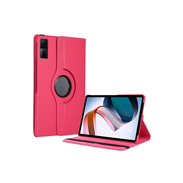 Newface Xiaomi Redmi Pad SE 4G Kılıf 360 Tablet Deri Kılıf - Pembe