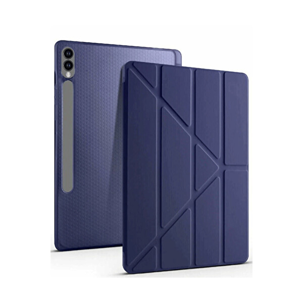 Newface Samsung Galaxy X610 Tab S9 FE Plus 12.4 Kılıf Kalemlikli Mars Tablet Kılıfı - Lacivert