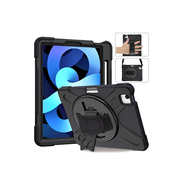 Newface Apple iPad 2025 10.9 10.Nesil (A16) Kılıf Amazing Tablet Kapak - Siyah