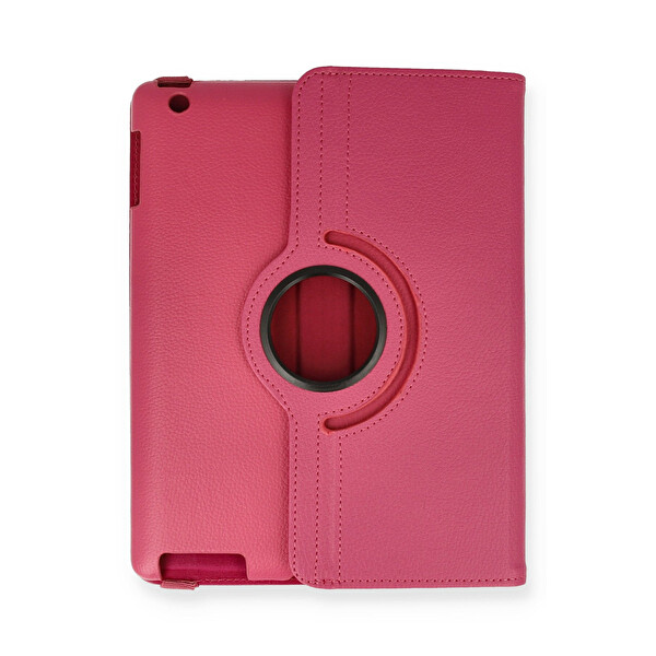 Newface Apple iPad 4 9.7 Kılıf 360 Tablet Deri Kılıf - Pembe