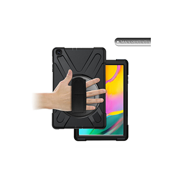 Newface Samsung Galaxy T510 Tab A 10.1 Kılıf Amazing Tablet Kapak - Siyah