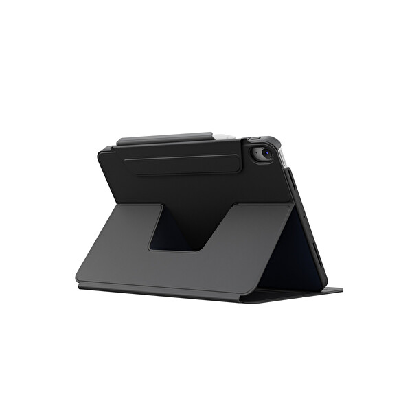 Uniq Apple iPad Air 13 (2024) Rovus Snapmount 360 Derece Dönebilen Manyetik Tablet Kılıf - Siyah