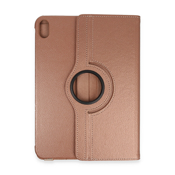 Newface Apple iPad 2025 10.9 10.Nesil (A16) Kılıf 360 Tablet Deri Kılıf - Rose Gold