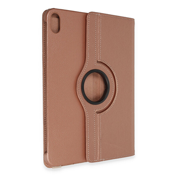 Newface Apple iPad 2025 10.9 10.Nesil (A16) Kılıf 360 Tablet Deri Kılıf - Rose Gold