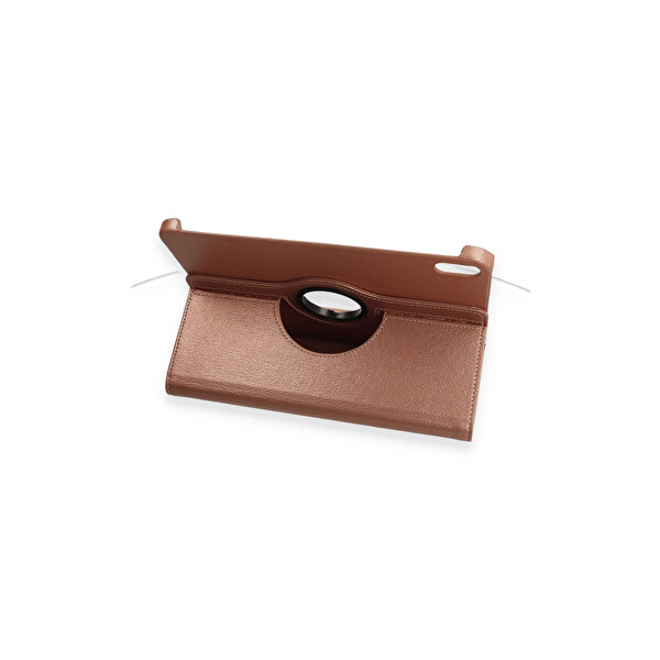 Newface Apple iPad 2025 10.9 10.Nesil (A16) Kılıf 360 Tablet Deri Kılıf - Rose Gold
