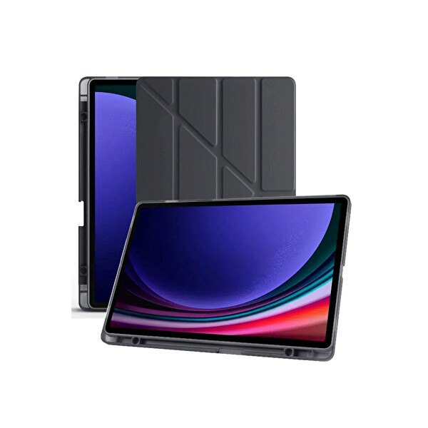Newface Samsung Galaxy X610 Tab S9 FE Plus 12.4 Kılıf Kalemlikli Mars Tablet Kılıfı - Siyah