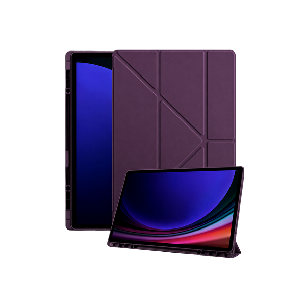 Newface Samsung Galaxy X930 Tab S11 Ultra 14.6 Kalemlikli Mars Tablet Kılıfı - Mürdüm