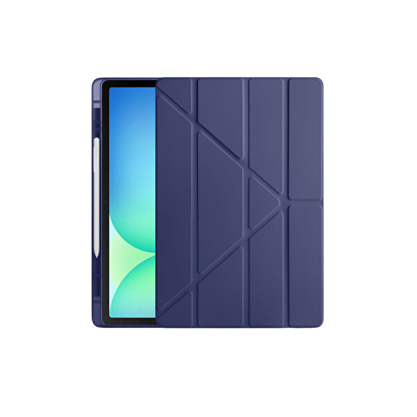 Newface Apple iPad Pro 13 (2024) Kılıf Kalemlikli Hugo Tablet Kılıfı - Lacivert