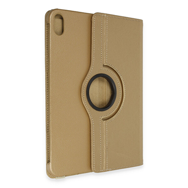 Newface Apple iPad 2025 10.9 10.Nesil (A16) Kılıf 360 Tablet Deri Kılıf - Gold
