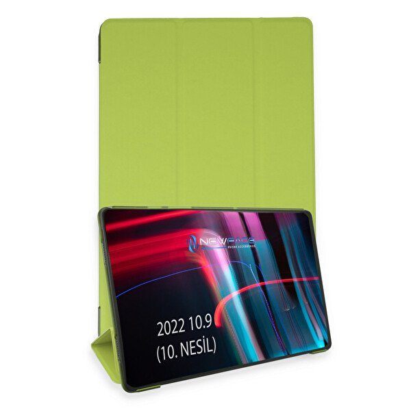 Newface Apple iPad 2025 10.9 10.Nesil (A16) Kılıf Tablet Smart Kılıf - Açık Yeşil