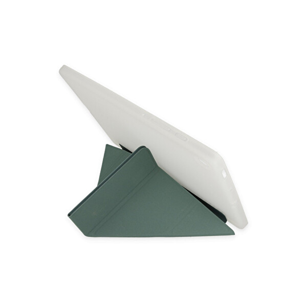 Newface Apple iPad 2025 10.9 10.Nesil (A16) Kılıf Kalemlikli Mars Tablet Kılıfı - Koyu Yeşil