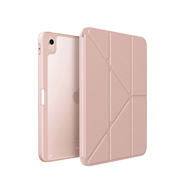 Uniq Apple iPad 2022 10.9 (10.Nesil) Moven Standlı Tablet Kapak - Pembe